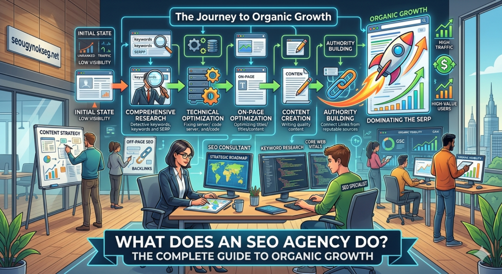 What Does an SEO Agency Do? The Complete Guide to Organic Growth gemini generated image xk0tqtxk0tqtxk0t